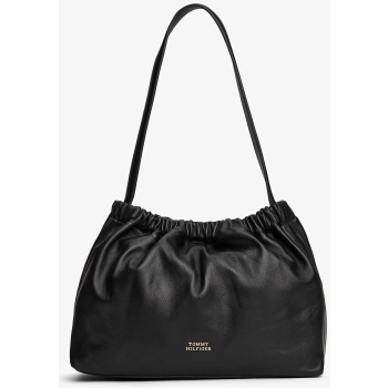 tommy hilfiger γυναικεία τσάντα ώμου με μεταλλικό λογότυπο