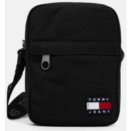 tommy jeans ανδρικό τσαντάκι crossbody με λογότυπο - am0am13710 μαύρο