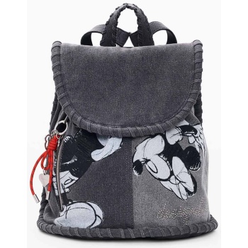 desigual γυναικείο denim backpack με print `mickey mouse™`