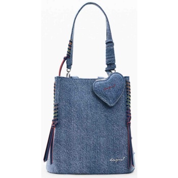 desigual γυναικείο denim backpack με λογότυπο `torio` 