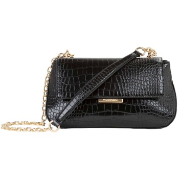 valentino γυναικεία τσάντα ώμου με μεταλλικό λογότυπο και