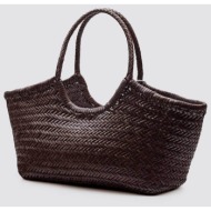 dragon diffusion γυναικεία τσάντα ώμου `nantucket basket big` - 8822 καφέ σκούρο