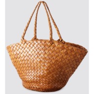 dragon diffusion γυναικεία δερμάτινη τσάντα χειρός `egola` - 8026 ταμπά