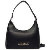 valentino γυναικεία τσάντα ώμου με μεταλλικό λογότυπο `aury re` - 73lvbs9ob07/aur μαύρο