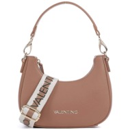 valentino γυναικεία τσάντα ώμου με μεταλλικό λογότυπο `zero` - 73lvbs7b305/zer καφέ