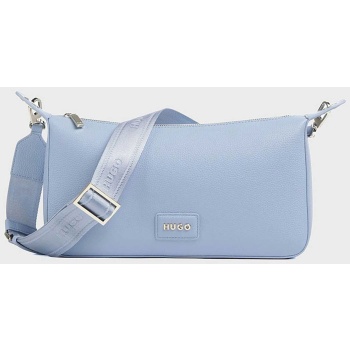 hugo boss γυναικεία τσάντα ώμου με μεταλλικό λογότυπο