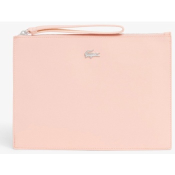 lacoste γυναικείος φάκελος πικέ με μεταλλικό λογότυπο `anna