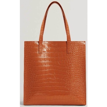 ted baker γυναικεία τσάντα ώμου με κροκό σχέδιο `wenella` 