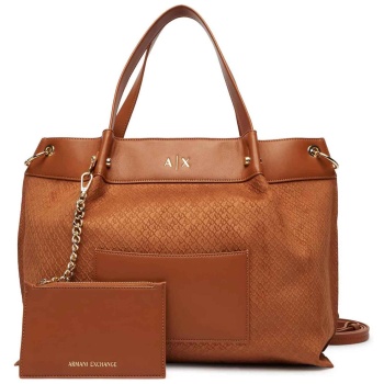armani exchange γυναικεία τσάντα χειρός με ανάγλυφο