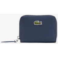 lacoste γυναικείο πορτοφόλι πικέ με λογότυπο `small concept l.12.12` - nf4193pk μπλε σκούρο