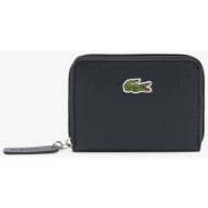 lacoste γυναικείο πορτοφόλι πικέ με λογότυπο `small concept l.12.12` - nf4193pk μαύρο