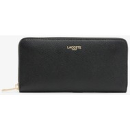 lacoste γυναικείο δερμάτινο πορτοφόλι με λογότυπο `champs-élysées` - nf5097ph μαύρο
