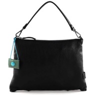 gabs γυναικεία δερμάτινη τσάντα ώμου `filippa` - g011380t2x2428 μαύρο