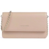 emporio armani γυναικείο δερμάτινο mini bag crossbody με λογότυπο - ew003036af19568 μπεζ