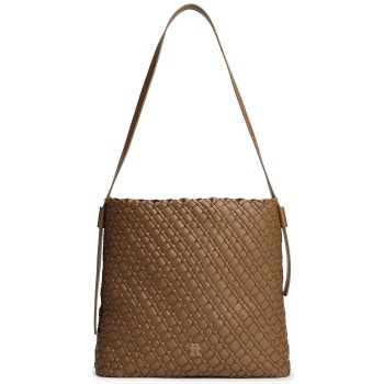 tommy hilfiger γυναικεία τσάντα ώμου hobo με μεταλλικό