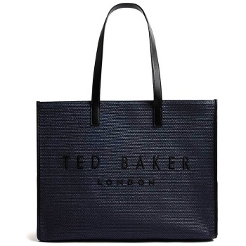 ted baker γυναικεία τσάντα ώμου `pallmer faux raffia large