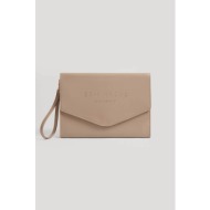 ted baker γυναικείo clutch `crinkie crinkle icon pouch` - 283874 μπεζ