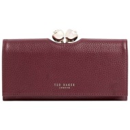 ted baker γυναικείo δερμάτινο πορτοφόλι `roosali` - 283900 μπορντό