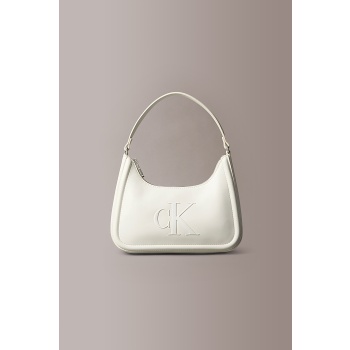 calvin klein jeans γυναικεία τσάντα ώμου με ανάγλυφο