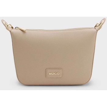 hugo boss γυναικεία τσάντα crossbody με μεταλλικό λογότυπο