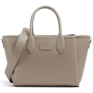 emporio armani γυναικεία τσάντα χειρός με λογότυπο - ew002329af17799 taupe