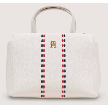 tommy hilfiger τσάντα χειρός με μεταλλικό λογότυπο `th σε προσφορά