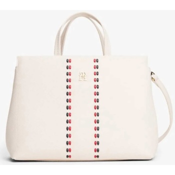 tommy hilfiger τσάντα χειρός με μεταλλικό λογότυπο `th σε προσφορά