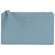 emporio armani γυναικεία δερμάτινη θήκη για κάρτες με λογότυπο - ew003035af19568 μπλε ανοιχτό