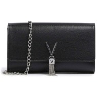 valentino γυναικεία τσάντα crossbody `divina` - 74lvbs1r401g/di μαύρο - ασημί
