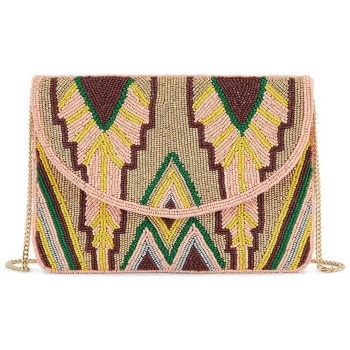 wild paris γυναικείο clutch με κέντημα `aldric` 