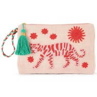 wild paris γυναικείο clutch με κέντημα `nazare` - nazare/ss26 ροζ