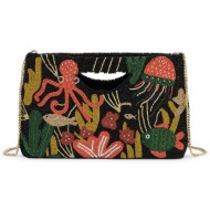 wild paris γυναικείο clutch με κέντημα `ramos` - ramos/ss26 μαύρο