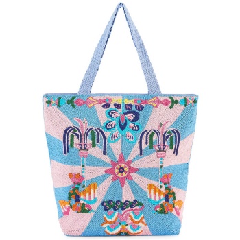 wild paris γυναικεία τσάντα ώμου με κέντημα `volcano` 