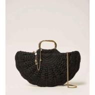 twinset γυναικεία τσάντα χειρός σε σχήμα κοχυλιού - 261td8320 μαύρο