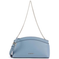 michael kors γυναικεία δερμάτινη τσάντα clutch/ώμου `athena small` - 30s6g13c5l μπλε ανοιχτό
