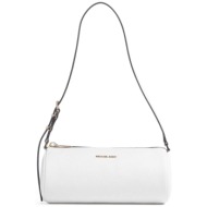 michael kors γυναικεία δερμάτινη τσάντα ώμου `izzy small` - 32s6gzyc1l λευκό
