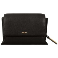 dkny γυναικεία δερμάτινη τσάντα crossbody `alya` - r533cm01 μαύρο