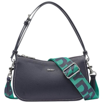 dkny γυναικεία τσάντα ώμου `nessa` - r543ao36 σκούρο μπλε