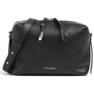 coccinelle γυναικείο δερμάτινo crossbody `nory` - e1u45-150101 μαύρο