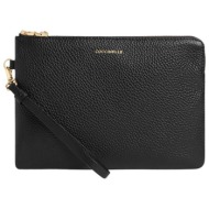 coccinelle γυναικείο δερμάτινο clutch τσαντάκι - e5tbm-190201 μαύρο