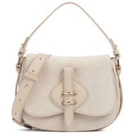 coccinelle γυναικεία suede τσάντα χειρός `mavery` - e1u7h-180201 μπεζ
