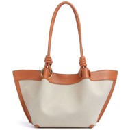 coccinelle γυναικεία δερμάτινη τσάντα ώμου `finn` - e1u06-110201 ταμπά