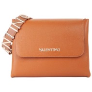 valentino γυναικεία τσάντα ώμου/crossbody με μεταλλικό λογότυπο `alexia` - 73lvbs5a803/ale καφέ