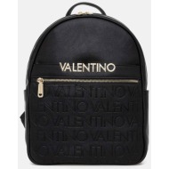 valentino γυναικείο backpack με μεταλλικό και ανάγλυφο λογότυπο `cora` - 73lvbs9oo20/cor μαύρο