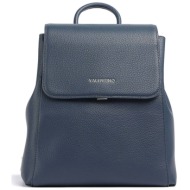 valentino γυναικείο backpack με μεταλλικό λογότυπο `cora` - 73lvbs9eg20/fal μπλε σκούρο