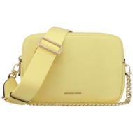 michael kors γυναικεία δερμάτινη τσάντα crossbody `bryant medium` - 32s5gytc5l κίτρινο ανοιχτό