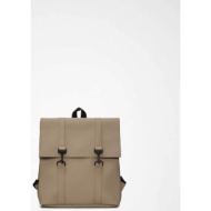 rains unisex αδιάβροχο backpack `msn mini` - r142/13310 μπεζ