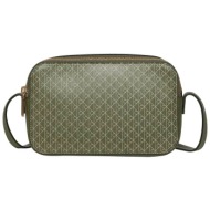 calvin klein jeans γυναικεία τσάντα crossbody με all-over logo print - lv04f3268g λαδί