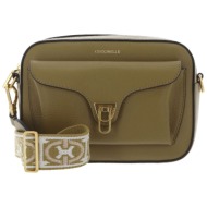 coccinelle γυναικεία mini τσάντα crossbody με χρωματιστό ιμάντα - e1nof-150201 λαδί