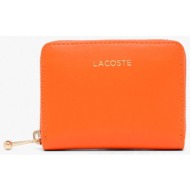 lacoste γυναικείο πορτοφόλι με λογότυπο `small casual` - nf5178au πορτοκαλί